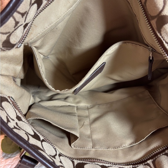 Coach Tan and Brown Signature Tote - Picture 7 of 11